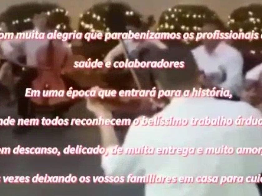 Grupo Sinfonia da Paz presta homenagem para colaboradores da Santa Casa