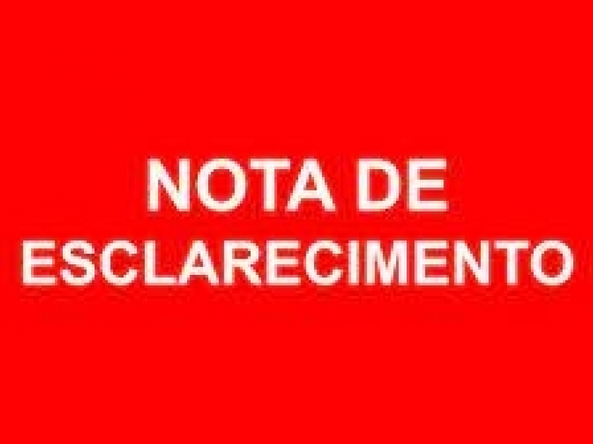 Nota de esclarecimento