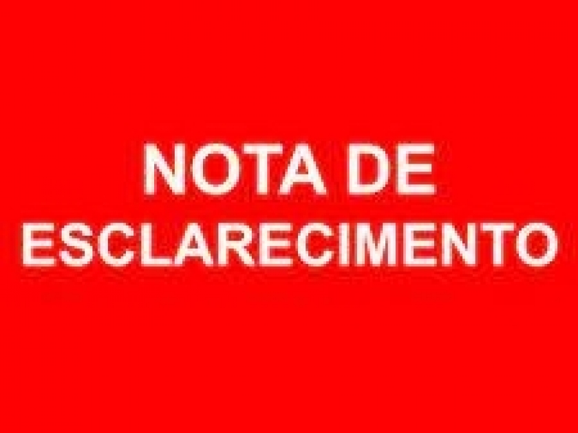 Nota de esclarecimento