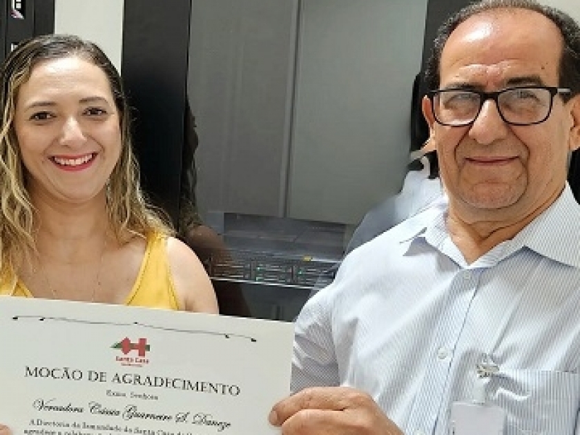 Vereadores da cidade recebem Moção de agradecimento do Provedor da Santa Casa