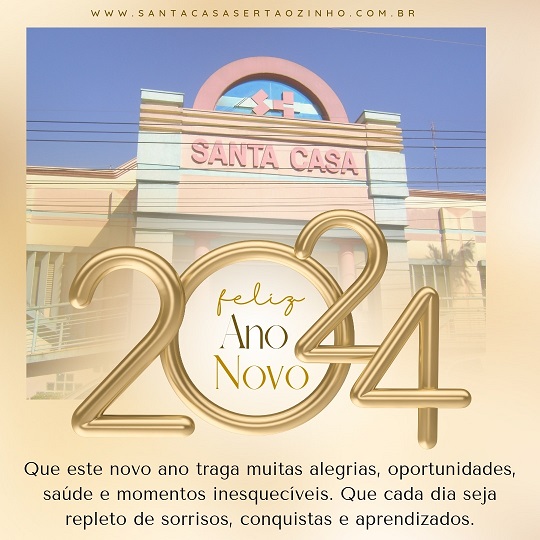 Diretoria da Santa Casa deseja um feliz Ano Novo a todos os seus colaboradores e à população