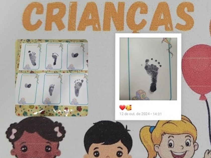 Bebês da UTI Neo têm pezinhos carimbados como lembrança do primeiro dia das crianças